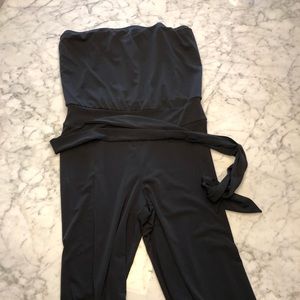 Black sleeveless jumpsuit